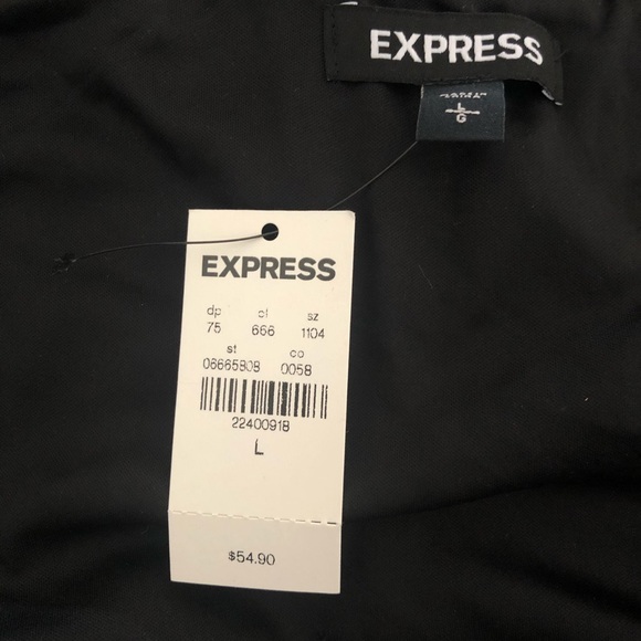 SOLD NWT Express Sheer Sleeve Crop Blouse L - Picture 4 of 5